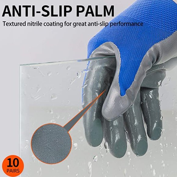 NEW Vgo Safety Work Gloves, Gardening, Non-slip Dipping Gloves (NT2110) Medium - Picture 4 of 6